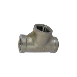 TEE A 90° F. F. F. ACCIAIO INOX 1/2"