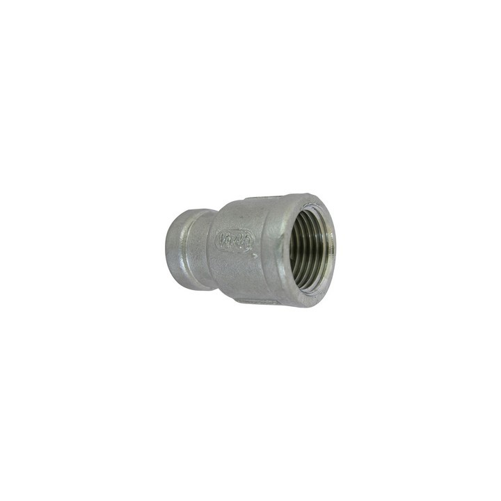 MANICOTTO DI RIDUZIONE FF ACCIAIO INOX 1/2" x 3/8"
