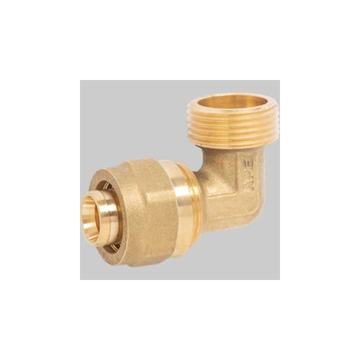 RACCORDO CURVO MASCHIO A STRINGERE APE - 20 x 1/2