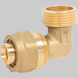 RACCORDO CURVO MASCHIO A STRINGERE APE - 20 x 3/4