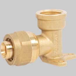 RACCORDO CURVO FEMMINA CON FLANGIA A STRINGERE APE - 16 x 1/2
