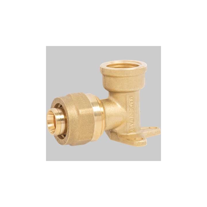 RACCORDO CURVO FEMMINA CON FLANGIA A STRINGERE APE - 16 x 1/2
