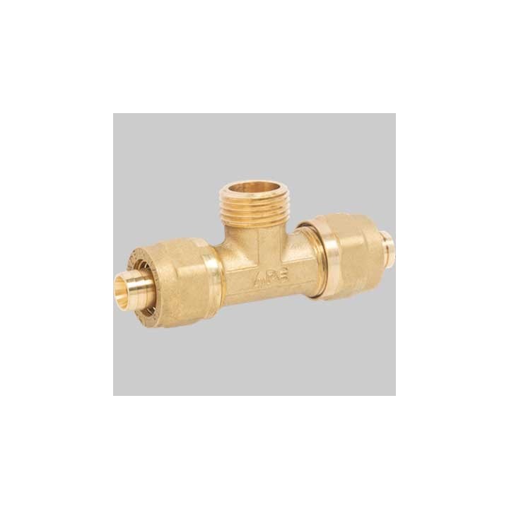 RACCORDO A TEE MASCHIO A STRINGERE APE - 20 x 1/2 x 20