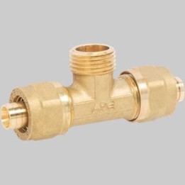 RACCORDO A TEE MASCHIO A STRINGERE APE - 20 x 3/4 x 20