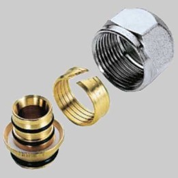 ADATTATORE PER TUBO MULTISTRATO 'TIEMME' - 16 x 3/4 - 18 SP 2,0