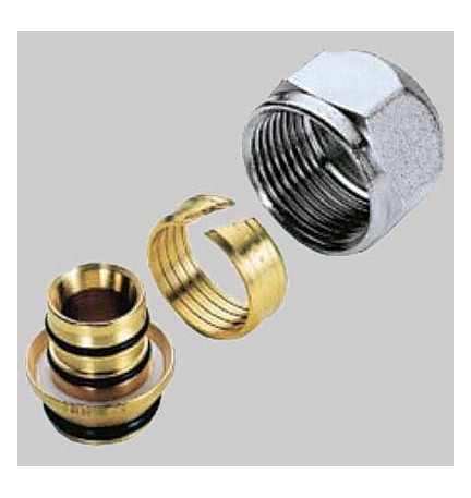 ADATTATORE PER TUBO MULTISTRATO 'TIEMME' - 16 x 3/4 - 18 SP 2,0