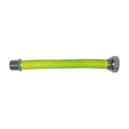 RACCORDO INOX ESTENS GAS 3/4 MAS/FEM 200-400 GIALLO
