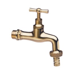 PL RUBINETTO OTTONE LUCIDO C/PORTAGOM D 1/2