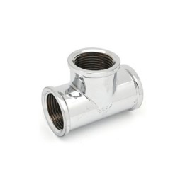 TEE FF IN OTTONE CROMO IBP 1/2" -CONF