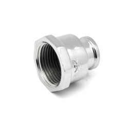 MANICOTTO RIDOTTO DIRITTO FF IN OTTONE CROMO IBP 1" x 1/2