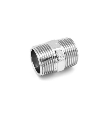 NIPPLE DOPPIO MM IN OTTONE CROMO IBP 1" -CONF