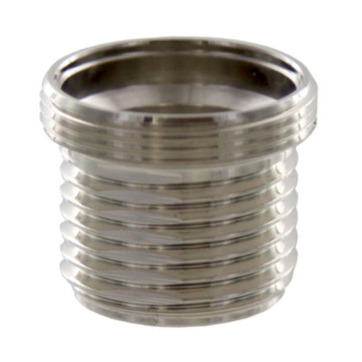 RACCORDO OTTONE CROMATO FILETTATO 24X1 MAS 1/2 MAS
