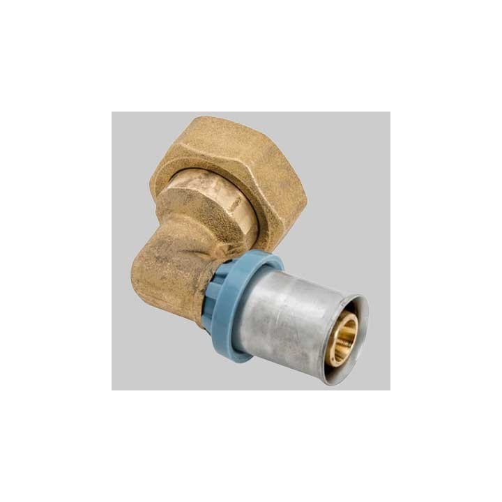 RACCORDO A GOMITO CON GIRELLO DELT ALL - 16 x 1/2