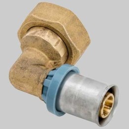 RACCORDO A GOMITO CON GIRELLO DELT ALL - 16 x 3/4