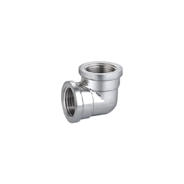 GOMITO A 90° FF IN OTTONE CROMO IBP 3/8"