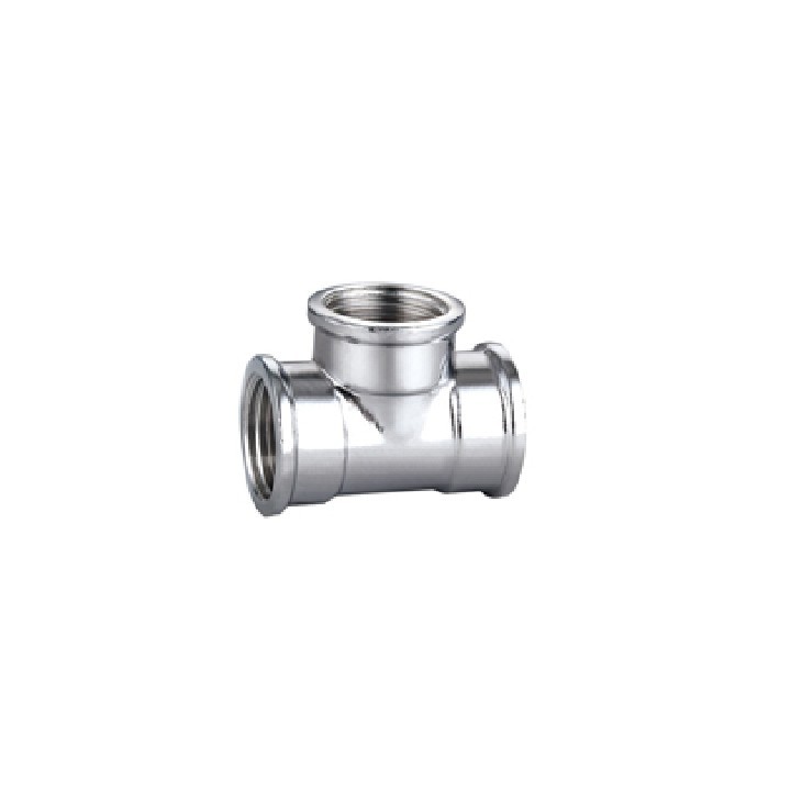 TEE FFF IN OTTONE CROMO IBP 3/8" -CONF