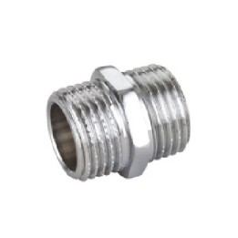 NIPPLE DIRITTO MM IN OTTONE CROMO IBP 3/8"