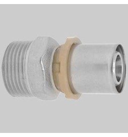 RACCORDO DIRITTO MASCHIO A PRESSARE - 16 x 3/4