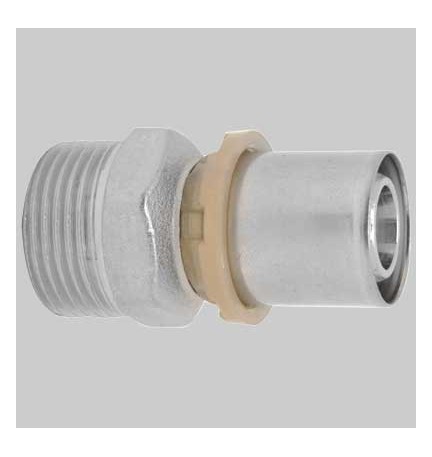 RACCORDO DIRITTO MASCHIO A PRESSARE - 16 x 3/4