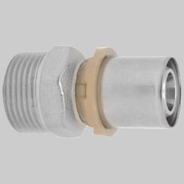 RACCORDO DIRITTO MASCHIO A PRESSARE - 26 x 3/4