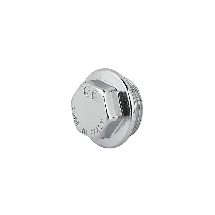 TAPPO MASCHIO OTTONE CROMO 3/8