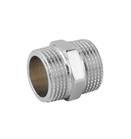 NIPLLES DOPPIO MM OTTONE CROMO 1/2