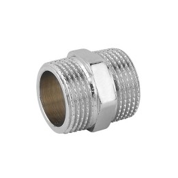 NIPLLES DOPPIO MM OTTONE CROMO 1"