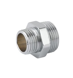 NIPLLES DOPPIO RIDOTTO MM OTTONE CROMO 3/8 X 1/2