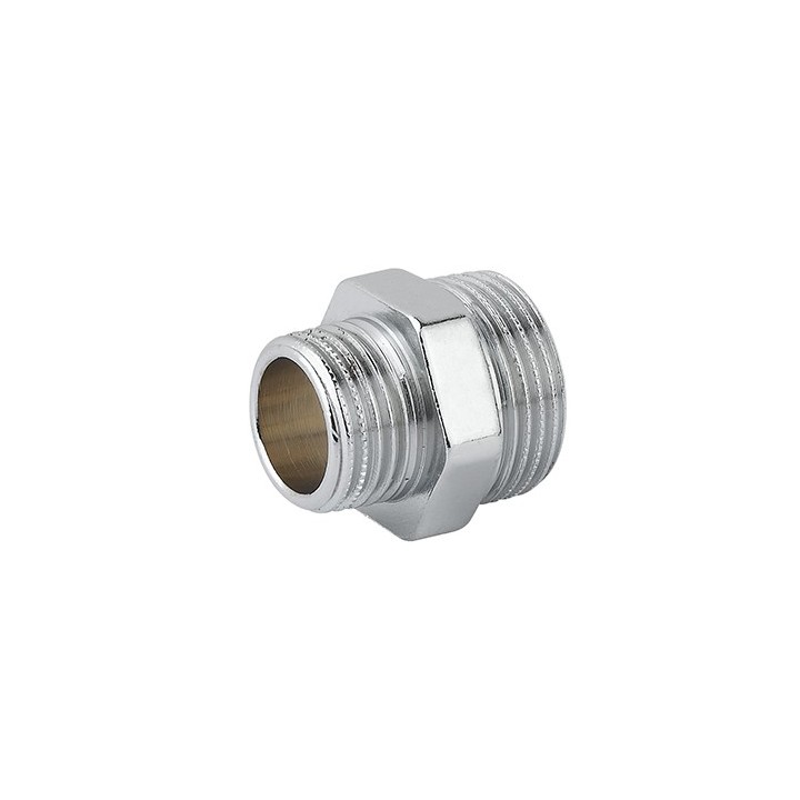 NIPLLES DOPPIO RIDOTTO MM OTTONE CROMO 1/2 x 1"