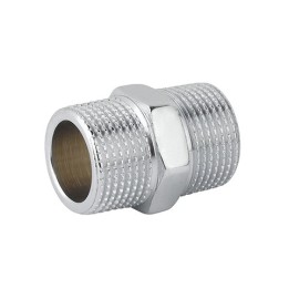 NIPPLE DOPPIO PROLUNGATO MM OTTONE CROMO 1"