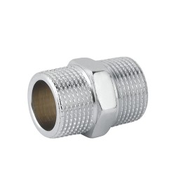 NIPPLE DOPPIO PROLUNGATO MM OTTONE CROMO 1"