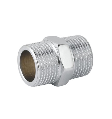 NIPPLE DOPPIO PROLUNGATO MM OTTONE CROMO 1"