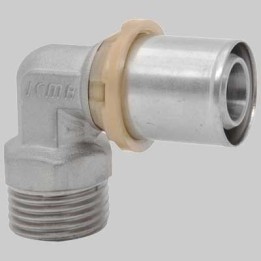 RACCORDO CURVO MASCHIO A PRESSARE - 20 x 3/4