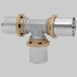 RACCORDO A TEE DOPPIO A PRESSARE - 32 x 32 x 32
