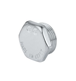 TAPPO MASCHIO CON ESAGONO OTTONE CROMO 3/4