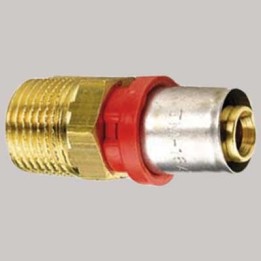 RACCORDO DIRITTO MASCHIO A PRESSARE TIEMME - 14 x 1/2