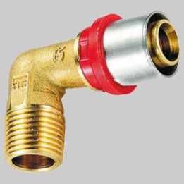 RACCORDO CURVO MASCHIO A PRESSARE TIEMME - 16 x 1/2
