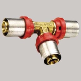 RACCORDO A TEE A PRESSARE TIEMME - 14 x 14 x 14