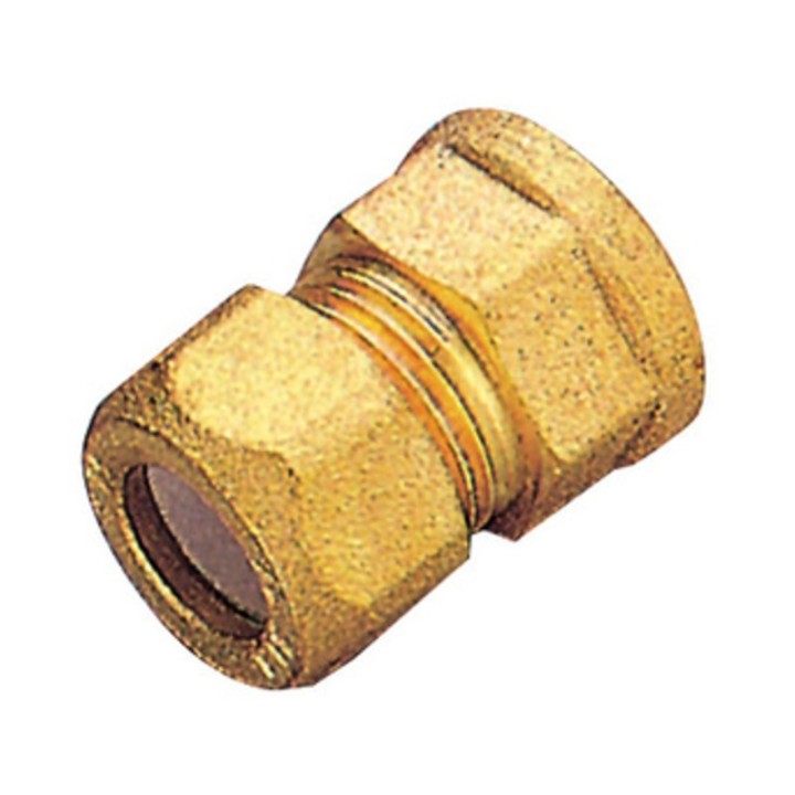 PL RACCORDO OTTONE DIRITTO BICONO F/GAS 10X1/2 PES