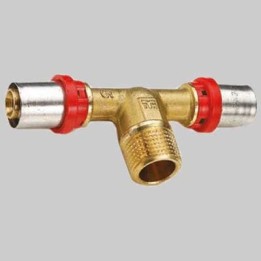RACCORDO A TEE MASCHIO A PRESSARE TIEMME - 26 x 1" x 26