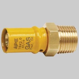 RACCORDO A PRESSARE DIRITTO MASCHIO PER GAS - 20 x 3/4