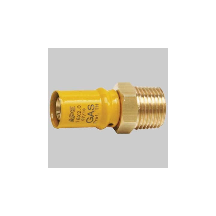 RACCORDO A PRESSARE DIRITTO MASCHIO PER GAS - 26 x 1"