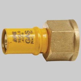 RACCORDO A PRESSARE DIRITTO FEMMINA PER GAS - 20 x 3/4