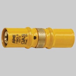 RACCORDO A PRESSARE DIRITTO DOPPIO PER GAS - 20 x 20