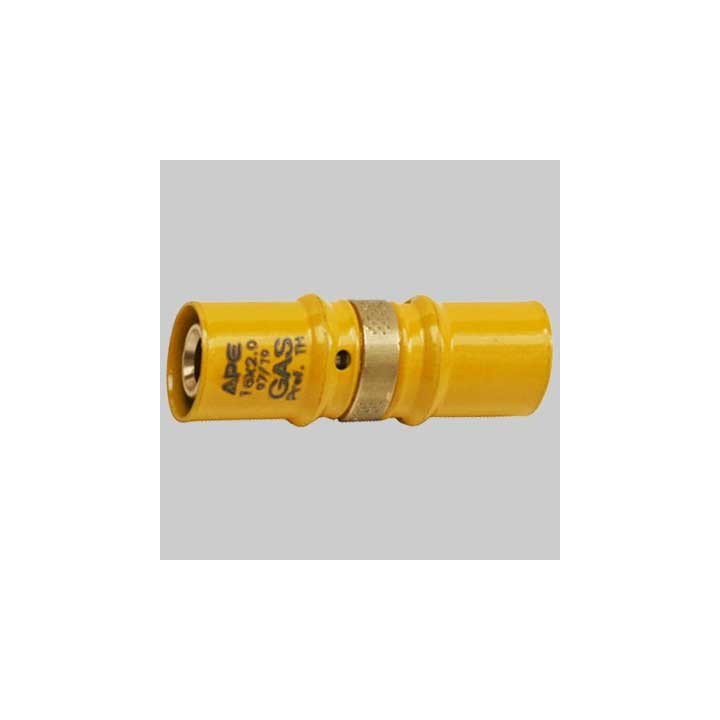 RACCORDO A PRESSARE DIRITTO DOPPIO RIDOTTO PER GAS - 20 x 16