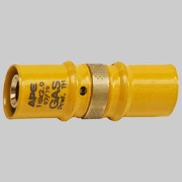 RACCORDO A PRESSARE DIRITTO DOPPIO RIDOTTO PER GAS - 26 x 20