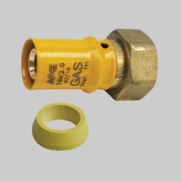 RACCORDO CON GIRELLO PER GAS SEDE PIANA (AP 685) - 16 x 1/2