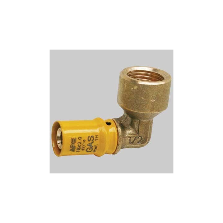 RACCORDI A PRESSARE CURVO FEMMINA PER GAS - 26 x 3/4