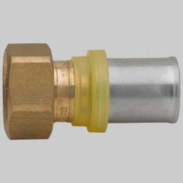 RACCORDO A PRESSARE DIRITTO DUE PEZZI SEDE PIANA PER GAS - 16 x 1"