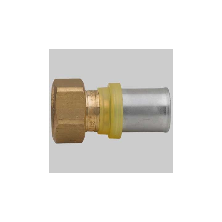 RACCORDO A PRESSARE DIRITTO DUE PEZZI SEDE PIANA PER GAS - 16 x 1"